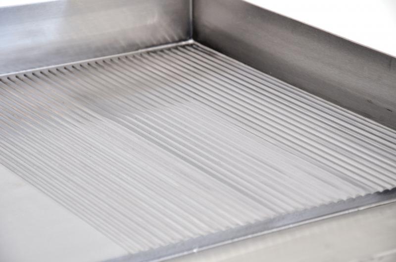 Stainless Steel Griddle with Half-Smooth and Half-Ribbed Surface